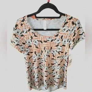 Lularoe Disney grey/ orange XXS Minnie Mouse classic T‎ shirt. NWT.